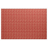 赤い模様の小さな花 ファブリック (ヤード)