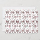 赤い模様の白い背景 シーズンカード (正面)