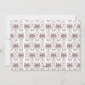 赤い模様の白い背景 シーズンカード (裏面)