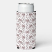 赤い模様の白い背景 スリム缶クーラー (Seltzer正面)