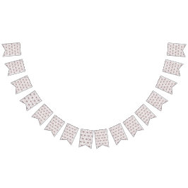 赤い模様の白い背景 バンティングフラッグ