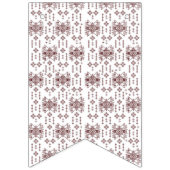 赤い模様の白い背景 バンティングフラッグ (第2の旗)