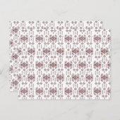 赤い模様の白い背景 ポストカード (正面/裏面)