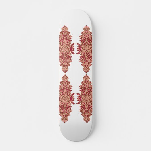 赤い模様の黒い背景の力 スケートボード (正面)