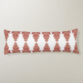 赤い模様の黒い背景の力 ボディピロー (裏面)