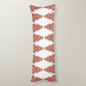 赤い模様の黒い背景の力 ボディピロー (裏面 (縦))