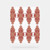 赤い模様の黒い背景 アクリルサイン (正面)