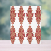 赤い模様の黒い背景 アクリルサイン (ニュートラル)