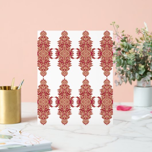 赤い模様の黒い背景 アクリルサイン (ウェディング)