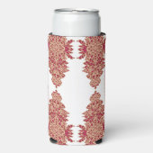 赤い模様の黒い背景 スリム缶クーラー (Seltzer正面)