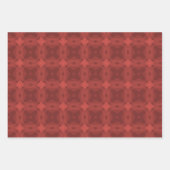 赤い模様 ラッピングペーパーシート (正面3)