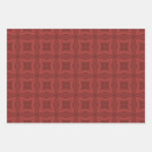 赤い模様 ラッピングペーパーシート (正面)