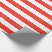 赤い横線ストライプ色 ラッピングペーパー (角)