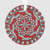 赤い機械類のアクリルのオーナメント オーナメント (裏面)