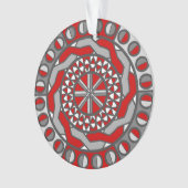 赤い機械類のアクリルのオーナメント オーナメント (正面)