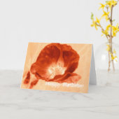 赤い歓喜のケシのカスタマイズ可能なカード カード (黄色い花)