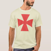 赤い正三角形クロス紋章シンボルグラフィック Tシャツ (正面)