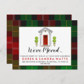 赤い正面ドアのアドレスの変更を移動しましたスコット 案内ポストカード (正面/裏面)