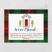 赤い正面ドアのアドレスの変更を移動しましたスコット 案内ポストカード (正面)