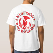 赤い歩行者 Tシャツ (裏面)