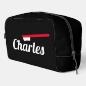 赤い歯パーソナライズされたブラシのロゴ付きトイレタリーバッグ ドップキット (右コーナー)