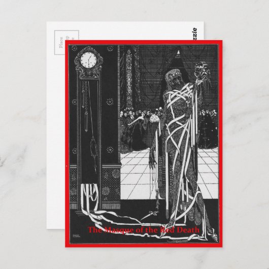 赤い死のマスク ポストカード (正面/裏面)