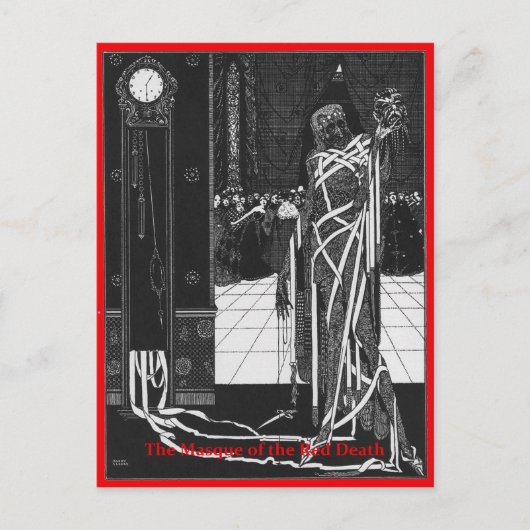 赤い死のマスク ポストカード (正面)