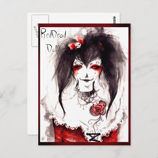 赤い死人 ポストカード (正面/裏面)