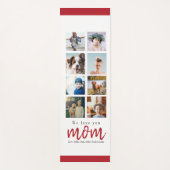 赤い母の日のギフト写真コラージュ母 ヨガマット (正面)