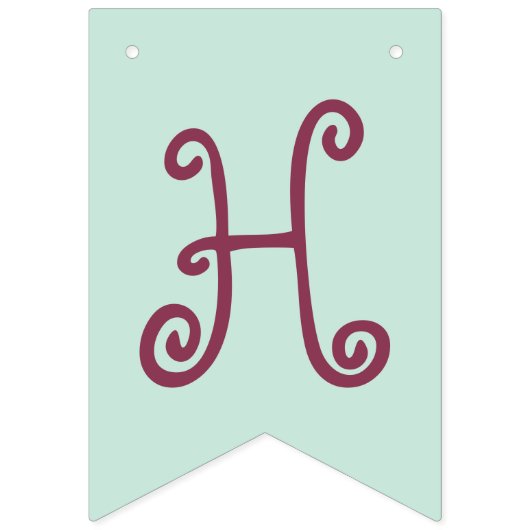 赤い毛の人魚の誕生日の旗布の旗 バンティングフラッグ (第2の旗)