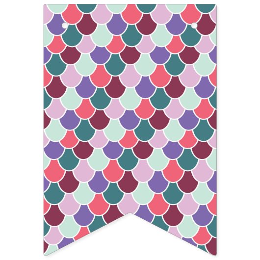 赤い毛の人魚の誕生日の旗布の旗 バンティングフラッグ (第1の旗)