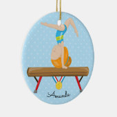 赤い毛の体育専門家の体操のクリスマスのオーナメント セラミックオーナメント (右)