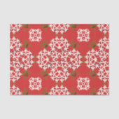 赤い民俗華美伝統的クリスマス 薄葉紙 (正面)
