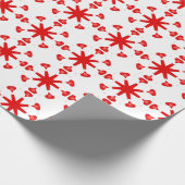 赤い民族パターン ラッピングペーパー (角)