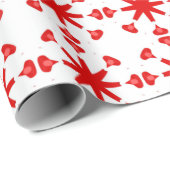 赤い民族パターン ラッピングペーパー (ロールコーナー)