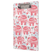 赤い民族象パターン クリップボード (左)