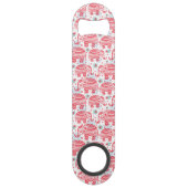 赤い民族象パターン スピード栓抜き (裏面)