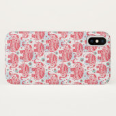 赤い民族象パターン Case-Mate iPhoneケース (裏面(横))