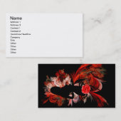 赤い気のあるそぶりをしたおもしろいのロマン女性 名刺 (正面/裏面)
