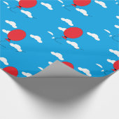 赤い気球の上昇 ラッピングペーパー (角)