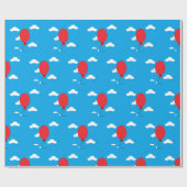 赤い気球の上昇 ラッピングペーパー (フラット)