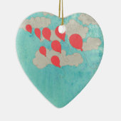 赤い気球 セラミックオーナメント (右)