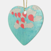 赤い気球 セラミックオーナメント (左)