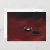 赤い水の上の二重の泡 ポストカード (正面/裏面)