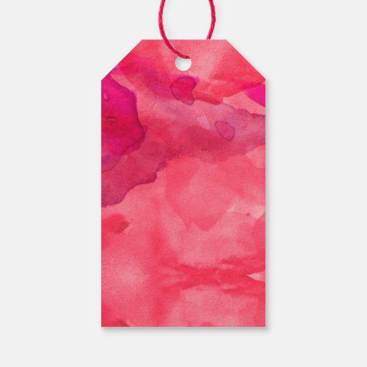 赤い水の色と金ゴールド 信じ |写真 ギフトタグ (裏面)