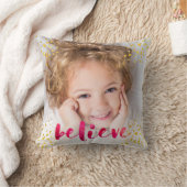 赤い水の色と金ゴールド 信じ | 2枚の写真 クッション (ブランケット)