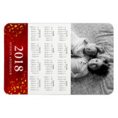 赤い水の色と金ゴールド | 2018フォトカレンダー マグネット (横)