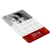 赤い水の色と金ゴールド | 2018フォトカレンダー マグネット (右側)