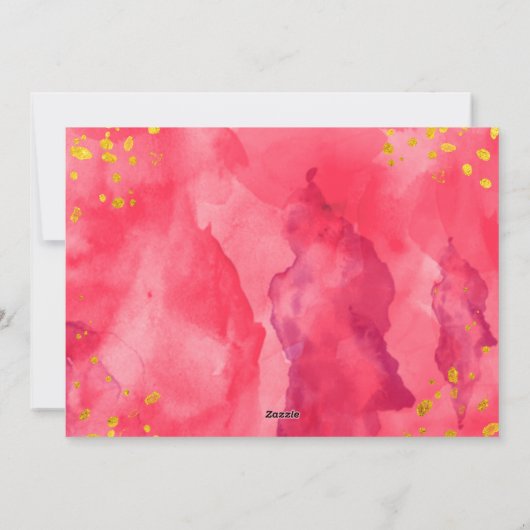 赤い水の色のクリスマスと金ゴールド | フォト シーズンカード (裏面)