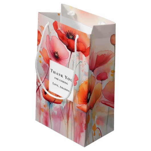 赤い水の色のケシ畑にありがとう スモールペーパーバッグ (裏面アングル)